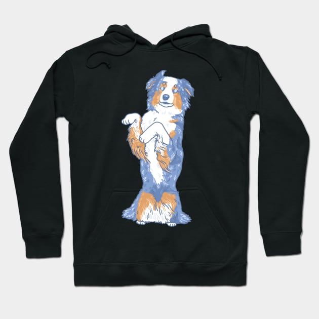 Blue Merle Aussie Hoodie by Csieben